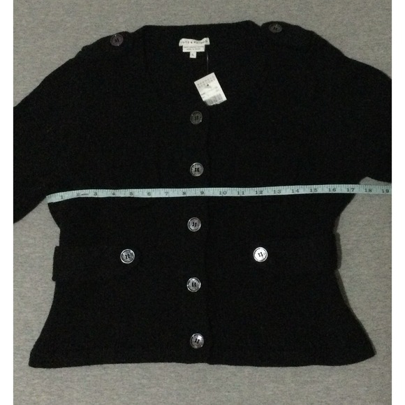 Lutz & Patmos Women Organic cotton button down Cardigan Jacket Sz L $395 - Picture 12 of 13